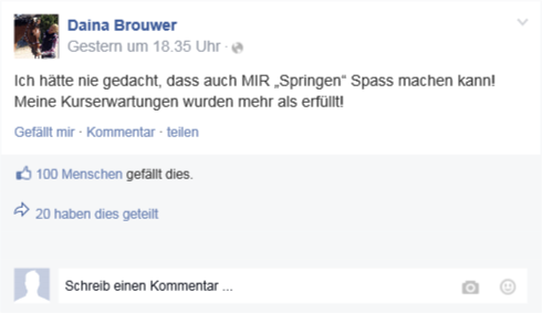 Facebook-Post Daina
